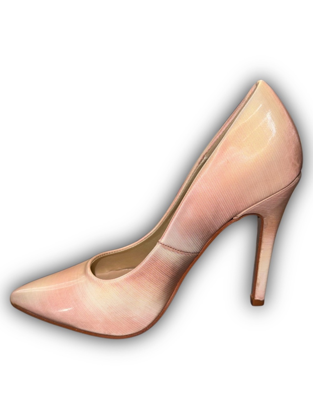 Torta Caliente Rose Gold Metallic Ombré Pointed Toe Stiletto Pumps 6W